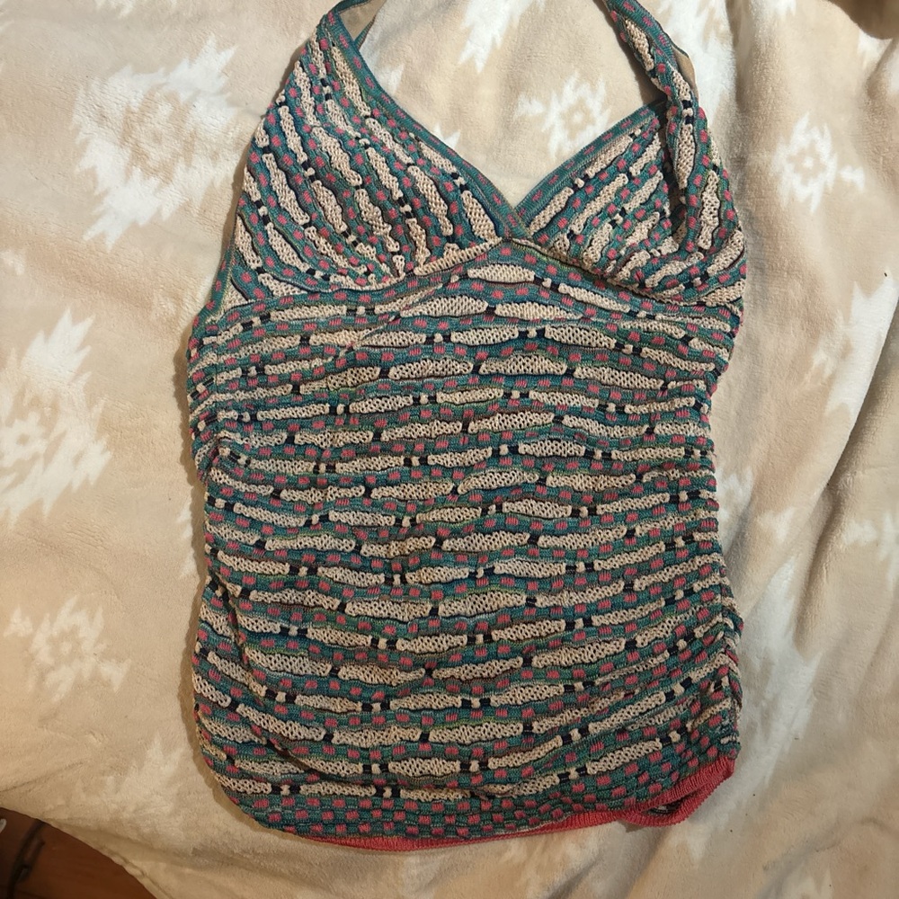 Missoni Textured Multicolor Halter Top